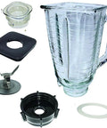 5 Cup Square Top Glass Jar Assembly With Blade Gasket Base And Lid For Classic Series Blenders Replacement Jar Compatible With Oster And Osterizer Blenders