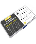450 Piece TO 92 Transistor Kit With 15 Dope Values in clear storage box.