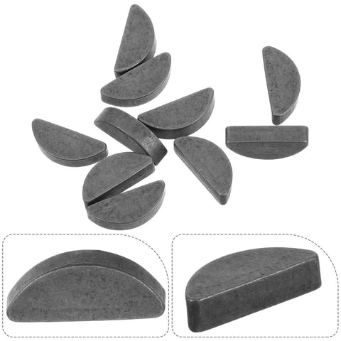 Heavy Duty 10 Piece Woodruff Key Assortment Kit Fits Perfectly 47cc And 49cc Two Stroke Engines Crankshaft Replacement Parts For Mini Bikes Go Karts Pocket Bikes Smooth Operation Stable Ride Solid Build And Tight Fit All Off Road Projects, 10-piece gray steel keys