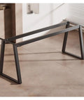 Rock Solid Heavy Duty Square Table Legs Top Shelf Steel Base For Dining Desk And Coffee Table Straight Up Industrial Style steel frame.