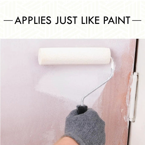 Specialty Dry Erase Brush-On Paint Kit White For Indoor Use On Walls Doors Cabinets Message Boards applying with roller