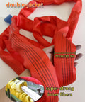 Round Sling 11020 Lbs 6.5 Ft Polyester Rigging Sling For Hoist, double-jacket design, visible length marker 77cm.