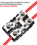 Built Tough Modular Inline Fuse Block Kit Featuring ANL To Mini ANL Holders For 1 0 2 4 Gauge Wires, showing 2-way fused distribution block.