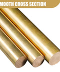 Five Eighth Inch Brass Rods, Twelve Inch Long Solid Brass Round Bar Stock For Knife Handles And DIY Hardware Craft Making, Handy Brass Pins And Rods For Knife Making And Craft Projects, smooth cross section