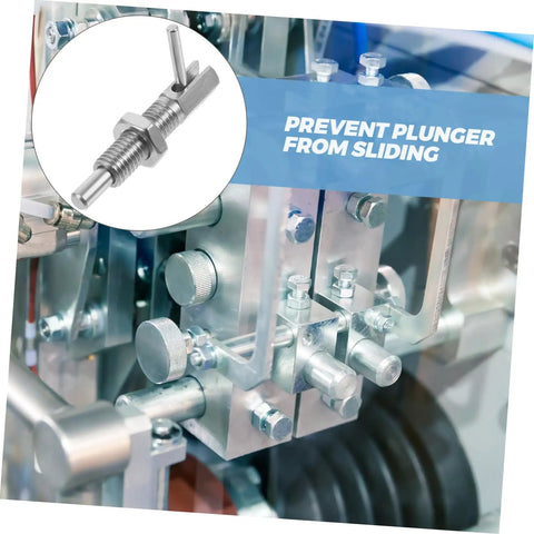 Heavy Duty Stainless Steel Spring Plunger Locking Pin With Retractable Handle securing mechanical components in machinery.
