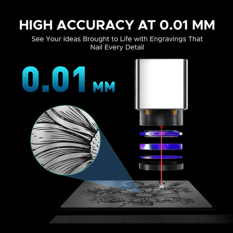 Top Shelf 30 Watt Mopa Fiber Laser Engraver With Red Dot Guide And LightBurn Compatibility For Killer Metal Color Marking On A Generous 7 X 7 Inch Work Area That Actually Hits Different, showing high accuracy at 0.01 mm.