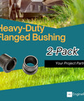 Pro Grade 2Pcs Flanged Bushings Compatible With Ariens Gravely Lawn Mower And Snowblower Tough Repair Oem Replacement 5500007 close-up of heavy-duty bushings on grass.