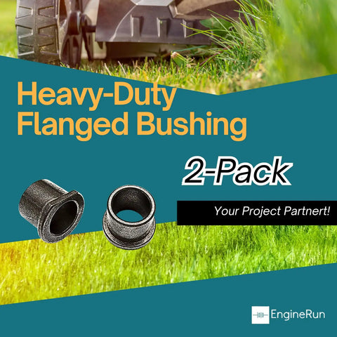 Pro Grade 2Pcs Flanged Bushings Compatible With Ariens Gravely Lawn Mower And Snowblower Tough Repair Oem Replacement 5500007 close-up of heavy-duty bushings on grass.