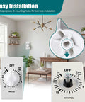 4 Pack Timer Knob Replacement For 146MT574 Compatible With FD Series, white knobs in living room, easy installation