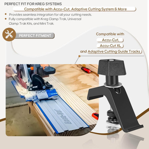 Replacement Track Clamps Kit For Clamp Trak Accu Cut Adaptive Cutting System Mini Trak And Universal Trak Kits for woodworking