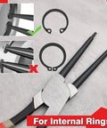 Heavy Duty 13 Inch Snap Ring Pliers Internal Circlip Pliers Straight Jaw 0.12 Inch Tip For Installing And Removing Retaining Rings