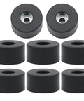 8 piece air compressor isolator rubber feet foot mounts for anti vibration, compatible with Coleman Powermate, black pads