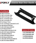 Tailgate Door Handle Replacement For Ford Ranger 1998-2011 And Mazda B2300 B3000 B4000 2001-2010 Textured Black Exterior Rear Tail Gate Latch Handle 77872 1L5Z-9943400-AAA product features, fitment, and part numbers.