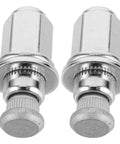 Yarnow Heavy Duty Wheel Lug Nut Kit 2 Sets For Toyota Cars With Easy Install And Long Lasting Hub Bolt Nuts That Stay Secure In All Weather Conditions For Fastening Repairs No Tools Needed silver steel wheel lug nuts, front view