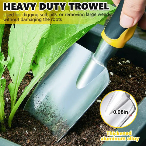 Stainless Steel Heavy Duty Garden Trowel Shovel With Soft Rubberized Non Slip Ergonomic Handle for digging in soil with plants