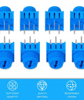 Blue 12 Pack 10K Trim Potentiometer Kit With Knobs For Breadboards And Prototyping Variable Resistors Trimmer Potentiometers Assortment For Arduino Projects, blue 10K trimmer potentiometers with metal pins