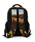 Back of Dope Long Horn Brown Bull Print Backpack For Unisex Use Large Capacity Daypack Durable Polyester Travel School Work Bag