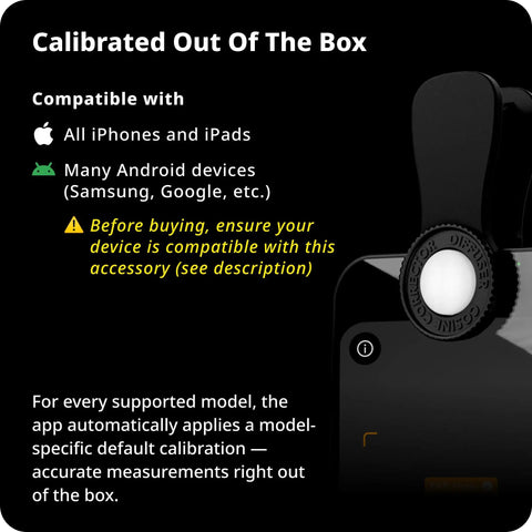 PAR Meter Accessory for Plant Growers Measure PPFD and DLI with Photone App Illuminance in Lux and Foot Candles Includes Far Red ePAR Data and Beginner Guides with Top Notch Accuracy black phone clip