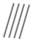 Four Pack 12mm Stainless Steel Rods 16 Inch Length 304 Stainless Steel Round Rods Half Inch Diameter Solid Metal Shaft Rods For Industry Metalworking And DIY Crafts Rust Resistant Durable Easy To Shape, front view