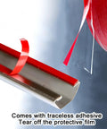 Heavy Duty Stainless Steel Floor Cable Cover With Self Adhesive Backing showing traceable adhesive and protective film.