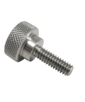 Ten Pack 1/4-20 x 3/4 Inch 303 Stainless Steel Diamond Knurled Thumb Screws With Straight Shoulders Right Hand Threads Flat Tips