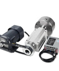 125Mm Three Jaw Self Centering Lathe Chuck Kit With 120W 110V Adjustable Speed Motor And Driver Through Hole 15Mm Spindle