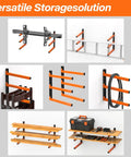Versatile Beefy Two Pack Heavy Duty Lumber Storage Rack Wall Mount Shelves With Three Levels For Lumber Plywood Tools