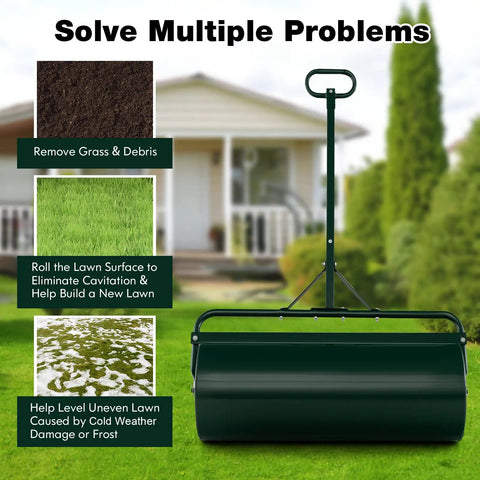 Beast Of A Lawn Roller For Yard And Garden Push Or Tow Behind 30 Gallon Water Sand Filled Sod Roller Drum With Handle