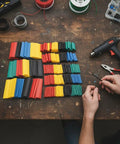 Dope 328 Pieces Heat Shrink Tubing Kit With 7 Sizes Polyolefin Cable Sleeves For Tough Wire Wraps And Flame Retardant Electrical Repairs For Engine Bays Sick For Quick Fixes Without Breaking The Bank Or Damaging Connectors, assorted sizes