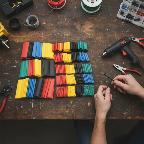 Dope 328 Pieces Heat Shrink Tubing Kit With 7 Sizes Polyolefin Cable Sleeves For Tough Wire Wraps And Flame Retardant Electrical Repairs For Engine Bays Sick For Quick Fixes Without Breaking The Bank Or Damaging Connectors, assorted sizes