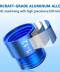 Aircraft-grade aluminum alloy thread checker part with CNC machining for 1-12 size. All In One 52 Piece Thread Checker Kit For Nuts And Bolts With 28 SAE And 24 Metric Gauges Quickly Identify Bolt Sizes And Threads Covers M2 To M20 And SAE Range For Fastener Fitting And Inspection.