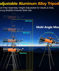 Adjustable aluminum alloy tripod for 90mm Refractor Telescope For Beginners And Kids With Tripod And Phone Mount, Portable Travel Stargazing Kit