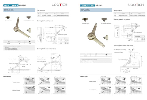 Soft Close Cabinet Lid Stay Hinge For Kitchen Wardrobe Cupboard Door Open Upward Or Downward With Adjustable Tension, diagrams and specs.