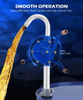 Heavy Duty Hand Crank Drum Pump Uses Adjustable Telescoping Suction Tube To Handle Five To Fifty Five Gallon Drums For Fast Oil And Fuel Swaps Zero Drama Guaranteed pouring liquid from a steel drum.