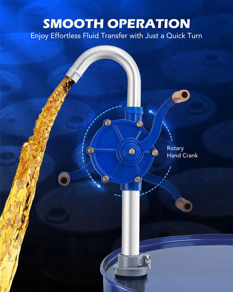 Heavy Duty Hand Crank Drum Pump Uses Adjustable Telescoping Suction Tube To Handle Five To Fifty Five Gallon Drums For Fast Oil And Fuel Swaps Zero Drama Guaranteed pouring liquid from a steel drum.
