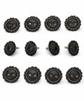 Black Charro Saddle Conchos Set Of 12 Chapetones Replacement Parts For Charro Saddles