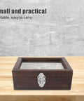 Wooden box with Vintage Metal Toolbox Lock Hasp Latch Set With Screws 6 Piece Small Cabinet Lock For Jewelry Boxes Keepsake