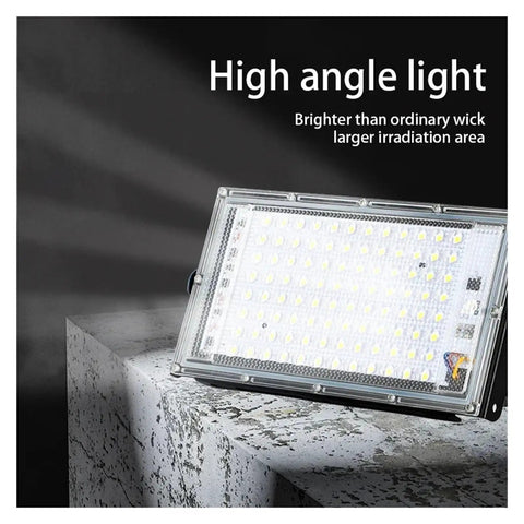JUDYSSY Led Flood Light Ac220 50W 100W Led Street Lamp Waterproof, showcasing high angle light on textured surface.