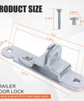 Trailer Door Hasp Keeper Kit For Cargo Trailers, Includes Two Hasp Units With Screws And Nuts, Enclosed Car Hauler Accessory