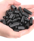 80pcs vacuum hose caps, black rubber, automotive use, six sizes, in-hand view