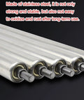 Heavy Duty Stainless Steel Conveyor Rollers And Idler Tubes For Belt Conveyors, 25mm Gauge, close-up of stainless steel rollers with iron core pins.