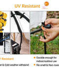 100 Pack Reusable Zip Ties 12 Inch Heavy Duty Outdoor UV Resistant Releasable Black Cable Ties Indoor Round End No Hurt Non Slip Tie Wraps For Cables Garden And DIY Projects securing cables and tarps.