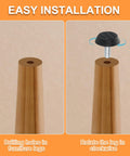 Easy installation steps for Heavy Duty M6 Adjustable Furniture Feet Levelers Zinc Plated Carbon Steel Screw In Glides.