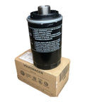 Volkswagen Engine Oil Filter 06J 115 403 Q Replacement, black filter on box, Pro Grade Spin On, easy install.