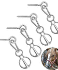 Horse Tie Ring Upgrade Four Pack Horse Tack And Training Gear in 304 Stainless Steel with eye bolt and snaps