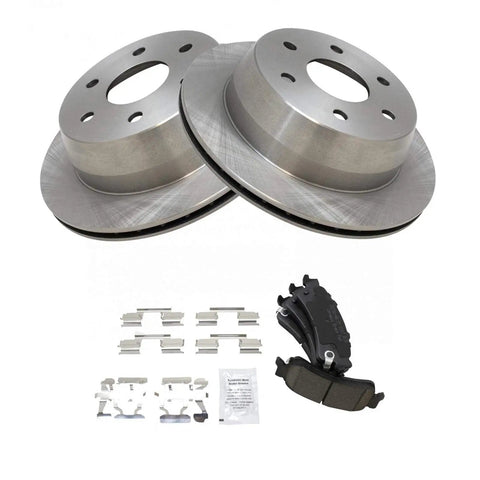 Rear Ceramic Brake Pad And Vented Rotor Set For 1999 2006 Chevrolet Silverado 1500 2002 Avalanche 1500 Kit with rotors and pads