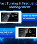 Mini Pocket Radio With Si4732 ATS All Band Receiver displaying tuning and frequency management interface with MHz readout.