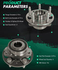 2 Pack Wheel Hub Bearing Set For Chevrolet Equinox GMC Terrain Buick Allure Regal Malibu Cadillac XTS Front And Rear 5 Lugs ABS Hub Bearing Assembly Fits 2010 2017 2013 2016 Vehicles with specifications shown.