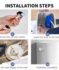 Installation steps for Toilet Handle Replacement Kit For Side Mount Tanks No Hassle Easy Install Fits TOTO And Kohler.