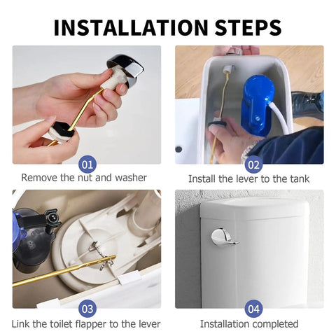 Installation steps for Toilet Handle Replacement Kit For Side Mount Tanks No Hassle Easy Install Fits TOTO And Kohler.